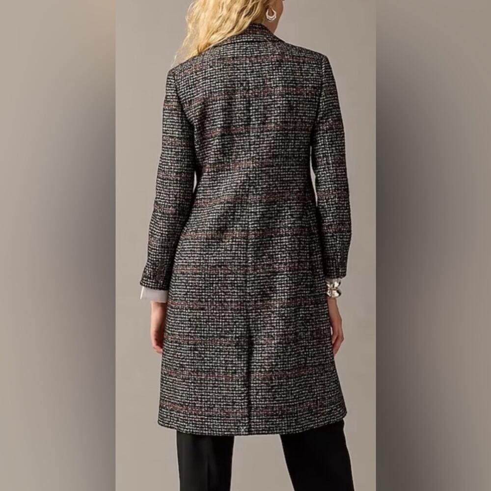 J. Crew Collection Mirabelle Topcoat Women 10 Brown Italian Wool Blend Excellent - Picture 2 of 11